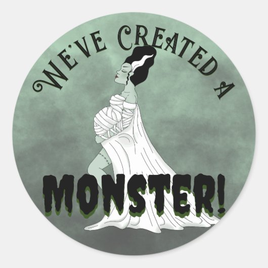 Sticker Rond Baby Frankenstein (Devant)