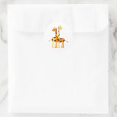 Sticker Rond Baby Giraffe (Sac)