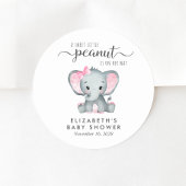 Sticker Rond Baby Girl Douche Eléphant mignon