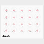 Sticker Rond Baby Girl due en juin (Feuille)