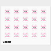 Sticker Rond Baby Girl Fier Papa (Feuille)