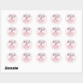 Sticker Rond Baby Girl in Blanket (Feuille)