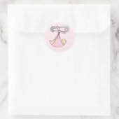 Sticker Rond Baby Girl in Blanket (Sac)