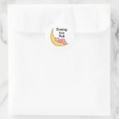 Sticker Rond Baby Girl on Moon Fall (Sac)