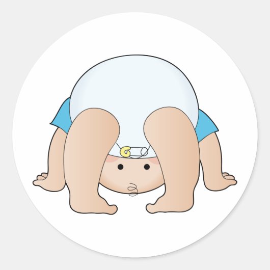 Sticker Rond Baby Head Boy (Devant)