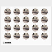 Sticker Rond Baby Hippo (Feuille)