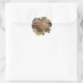 Sticker Rond Baby Hippo Abstrait Paint Splatter Faune (Sac)