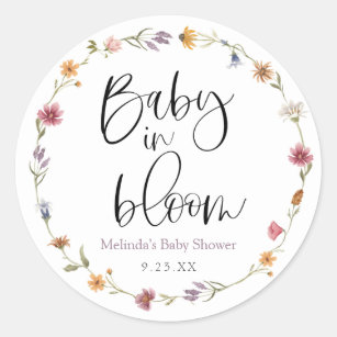 Sticker Rond Baby in Bloom Fleur sauvage 