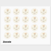 Sticker Rond Baby, It's Cocoa Outside Baby Shower  (Feuille)