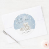 Sticker Rond Baby, It's Cold Outside Teddy Bear Snowy Accent (Enveloppe)