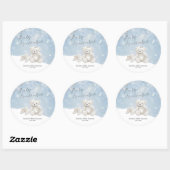 Sticker Rond Baby, It's Cold Outside Teddy Bear Snowy Accent (Feuille)