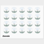 Sticker Rond Baby It's Cold Outside Winter Baby Shower (Feuille)