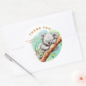 Sticker Rond Baby Koala Baby shower Merci (Enveloppe)