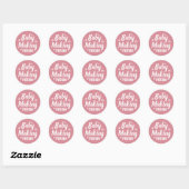 Sticker Rond Baby Making Potion Drôle Douche Merci Coeurs (Feuille)