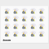 Sticker Rond Baby Making Potion Halloween Baby shower Favoriser (Feuille)