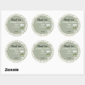 Sticker Rond Baby Martini 'tini-un'  (Feuille)