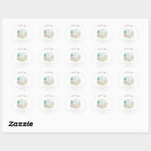 Sticker Rond Baby Nursery Essential Cute Pastel Baby shower (Feuille)