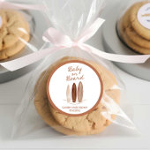 Sticker Rond Baby on Board Baby shower de plage