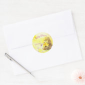 Sticker Rond Baby Otter mignonne Baby shower Invitation (Enveloppe)