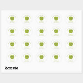 Sticker Rond Baby shower (Feuille)