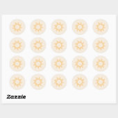 Sticker Rond Baby shower (Feuille)