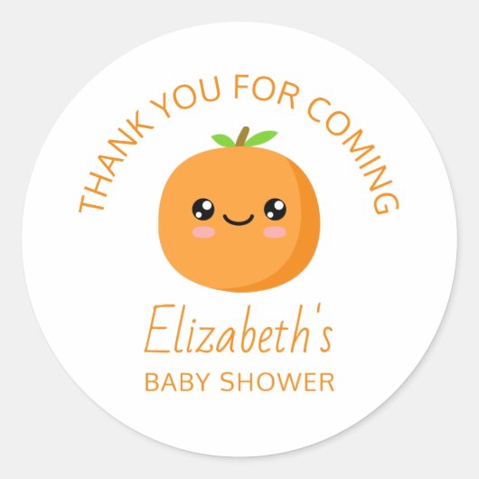 Sticker Rond Baby shower (Devant)