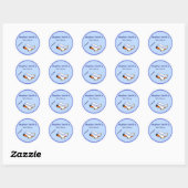 Sticker Rond Baby shower (Feuille)