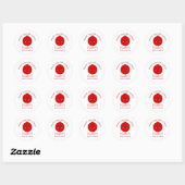 Sticker Rond Baby shower (Feuille)