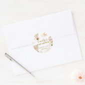 Sticker Rond Baby shower à ballon à air chaud de Boho neutre (Enveloppe)