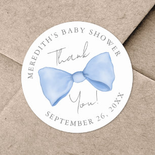 Sticker Rond Baby Shower à l'Arc Bleu