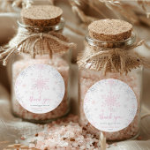 Sticker Rond Baby shower à neige