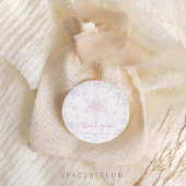 Sticker Rond Baby shower à neige