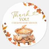 Sticker Rond Baby shower à tarte Cutie (Devant)