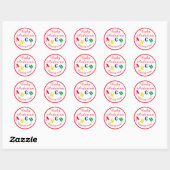 STICKER ROND BABY SHOWER ABC (Feuille)