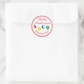 STICKER ROND BABY SHOWER ABC (Sac)