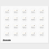 Sticker Rond Baby-Shower Abeille (Feuille)