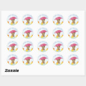 Sticker Rond Baby shower afro-américain en caoutchouc Ducky (Feuille)