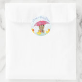 Sticker Rond Baby shower afro-américain en caoutchouc Ducky (Sac)