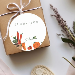 Sticker Rond Baby shower agricole