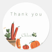 Sticker Rond Baby shower agricole (Devant)