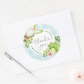 Sticker Rond Baby shower agricole local Merci (Enveloppe)