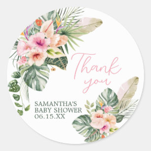 Sticker Rond Baby shower Aloha