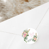 Sticker Rond Baby shower Aloha