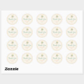 Sticker Rond Baby shower Aquarelle souple (Feuille)