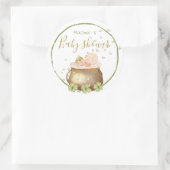 Sticker Rond baby shower aquarelle st patrick (Sac)