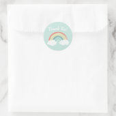 Sticker Rond Baby shower arc-en-ciel Boho (Sac)