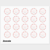 Sticker Rond Baby shower aux fraises (Feuille)