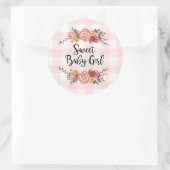 Sticker Rond Baby shower bébé doux (Sac)