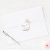 Sticker Rond baby shower bébé lapin (Enveloppe)