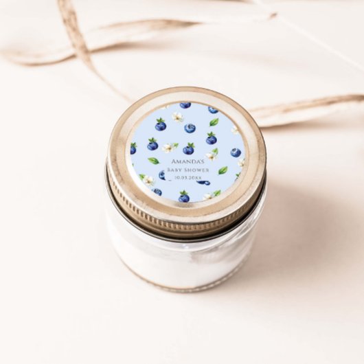 Sticker Rond Baby shower Berry Sweet Blueberry